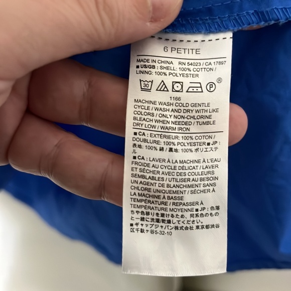 NWT Banana Republic Blue Sleeveless Empire Waist Dress a210 - Picture 3 of 4